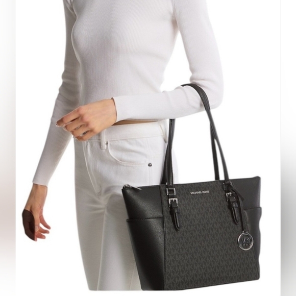 Michael Kors Charlotte Large TZ Tote With Side Pockets - Picture 3 of 12